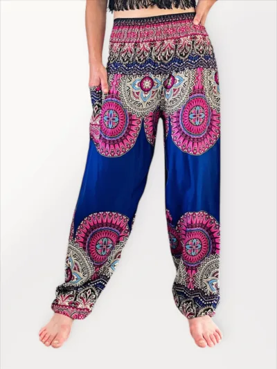 Genie Yoga Pants - Blue & Pink